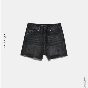 Zara Ripped Denim Shorts